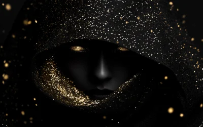 Golden and Black Faceless Speechless Image