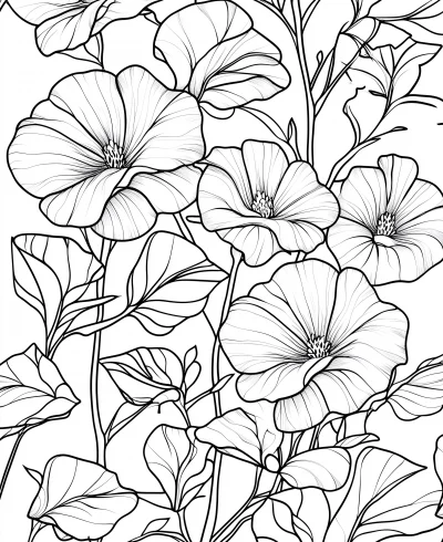 Floral Coloring Page