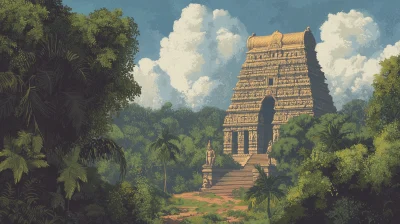 Mystical South Indian Temple in Jungle