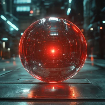 Futuristic 3D Glass Sphere