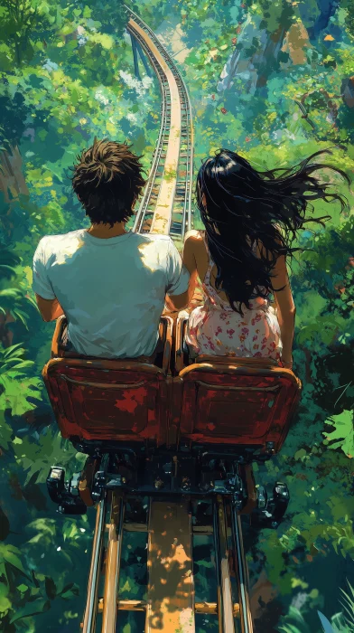 Rollercoaster Ride Illustration