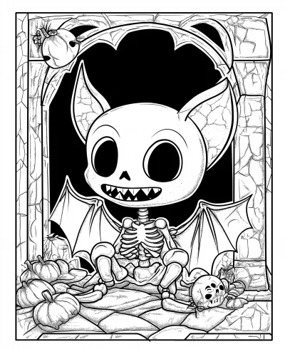 Spooky Halloween Coloring Page