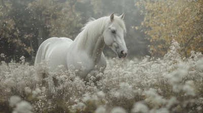 Majestic Arabian Horse in Forest