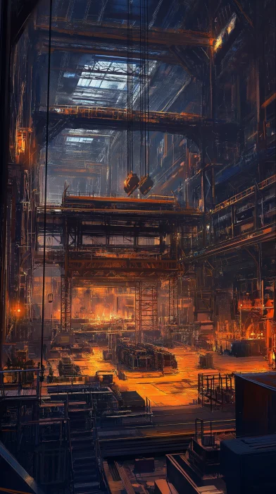 Industrial Workshop in Aristocats Animation Style