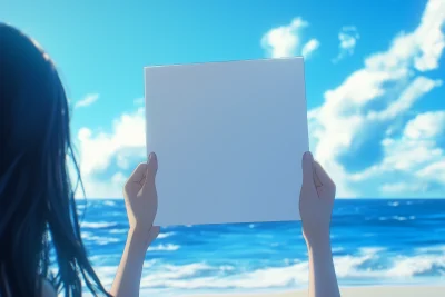 Blank Letter at the Beach