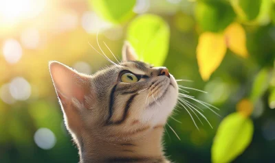 Playful Cat in the Garden