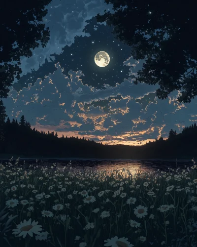 Night Meadow in Norway