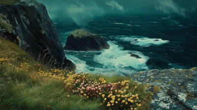 Coastal cliffs in Ireland