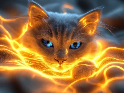 Cat with Blue Eyes