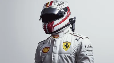 White Scuderia Ferrari Formula 1 Race Suit