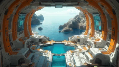 Futuristic Science Fiction Research Base