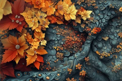 Autumn Abstract Digital Artwork