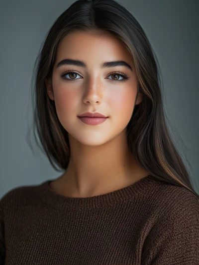 Studio Portrait of a Young Woman