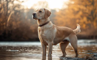 Special Labrador Dog in Water