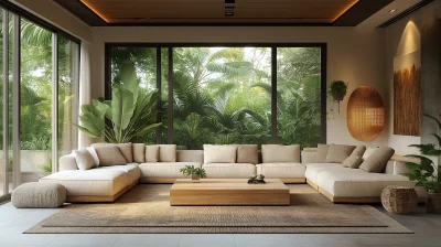 Modern Tropical Oasis Living Room