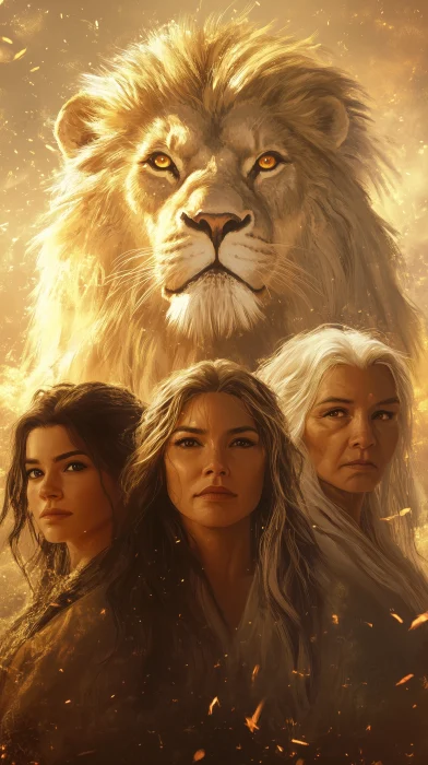 Women with Lion