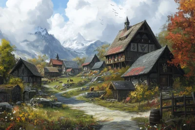 Medieval Village Landscape