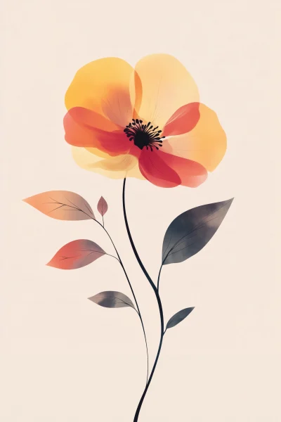 Minimalistic Flower Art