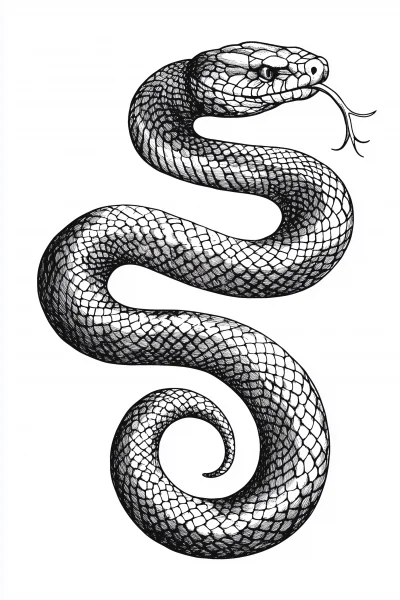 Classical Snake Engraving