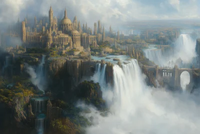 Aerial View of Dinotopia City