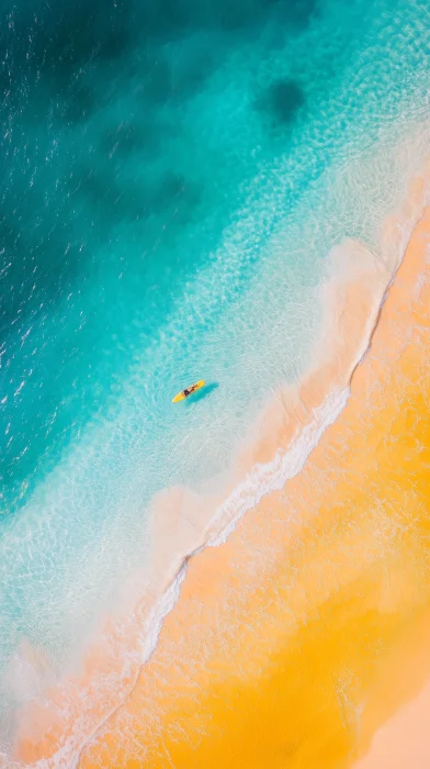 Colorful Beach Aerial View