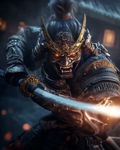 Ethereal Oni Mask Samurai