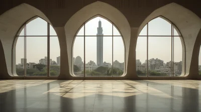 Minimalistic Mosque in Busy Indian City