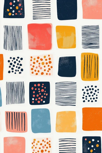 Bauhaus Pastels Pattern