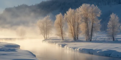 Winter River Morning