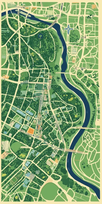 Tokyo Map with Top View