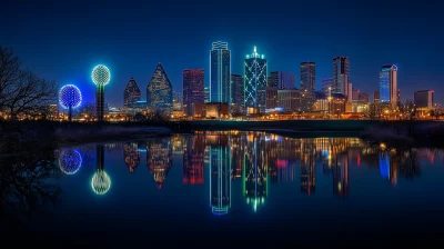 Dallas Texas Skyline at Dusk