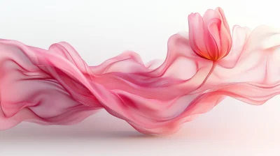 Flowing Fabric Tulip Digital Art