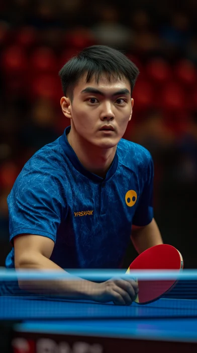 Cinematic Table Tennis Player Photo