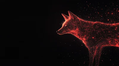 Glowing Red Fox Neural Network