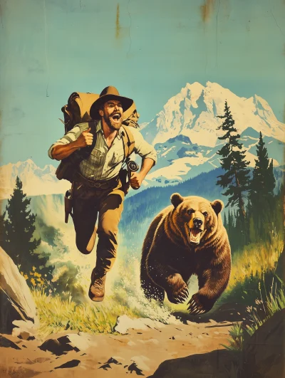 Vintage Outdoor Adventure Advertisement