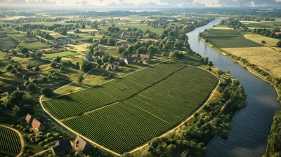 Aerial Farmland View