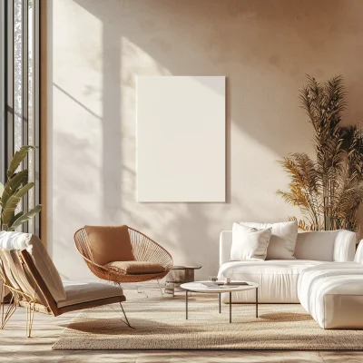 Modern Living Room Artwork Mockup