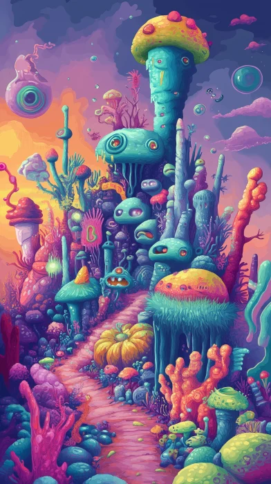 Psychedelic Cartoony World