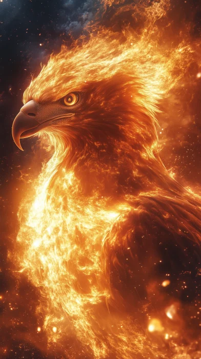 Eagle in Flames