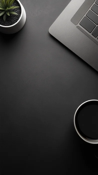 Dark Gray Desk Desktop Close