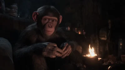 Monkey by the Fire