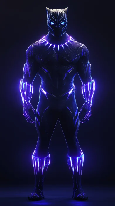 Glowing Black Panther