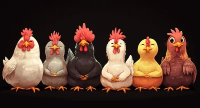 Meditating Chickens