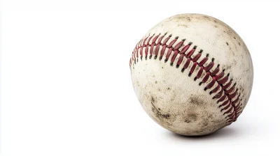 Baseball on White Background