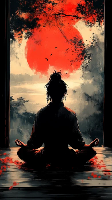 Samurai Meditating