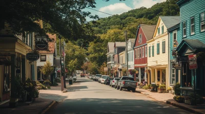 Main Street in a Small Town