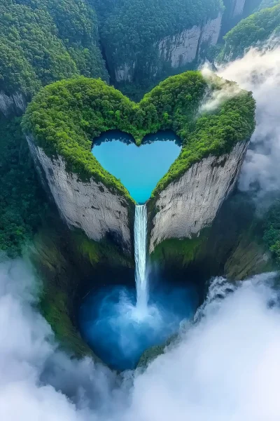 Heart-shaped Waterfall