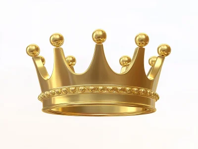 Golden Crown 3D Rendering