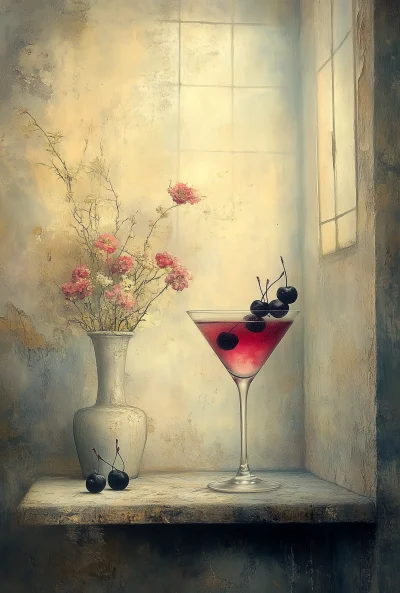 Elegant Manhattan Martini Scene