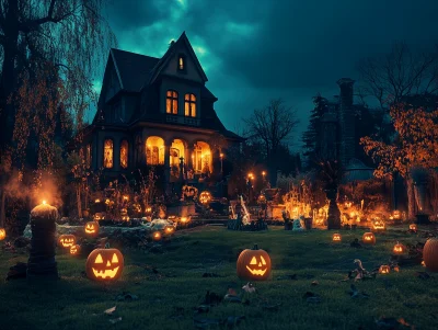 Spooky Halloween Night Decor